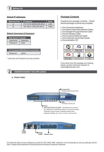 Unified Threat Management QUICK START GUIDE CR750ia Appliance