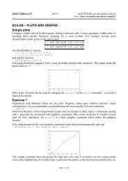 SCILAB – PLOTS AND GRAPHS Simple plots Exercise 1