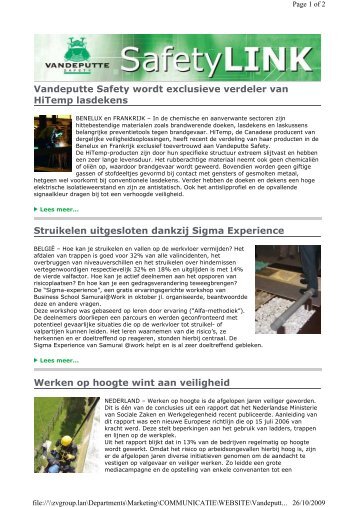 Vandeputte Safety wordt exclusieve verdeler van HiTemp lasdekens ...