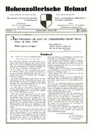 Ausgabe 1960 - Hohenzollerischer Geschichtsverein eV