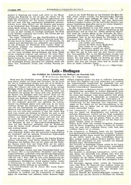 Ausgabe 1960 - Hohenzollerischer Geschichtsverein eV