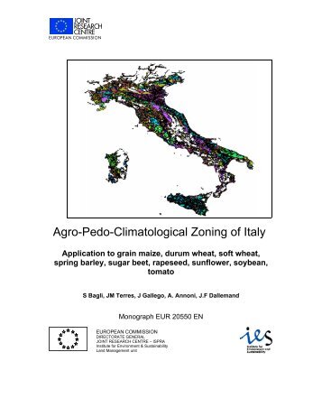 Agro-Pedo-Climatological Zoning of Italy