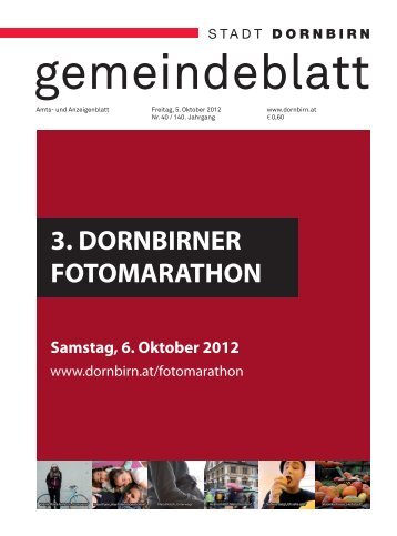 Dornbirner Gemeindeblatt KW 40 vom 05.10.2012