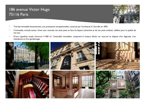 186 avenue Victor Hugo 75116 Paris - Limmeuble.com