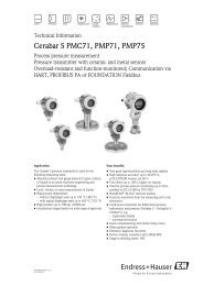 Cerabar S PMC71 PMP71 PMP75