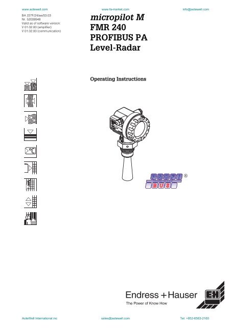 Micropilot M Fmr 240 Profibus Pa Level Radar