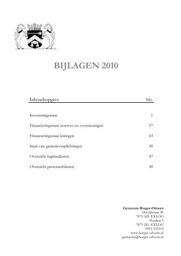 BIJLAGEN 2010