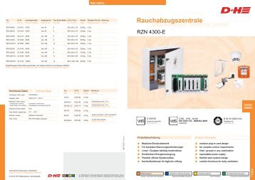 smoke vent control panel Rauchabzugszentrale - D+H Mechatronic