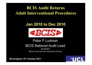 BCIS Audit Returns Adult Interventional Procedures