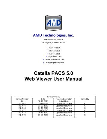 Catella PACS 5.0 Web Viewer User Manual