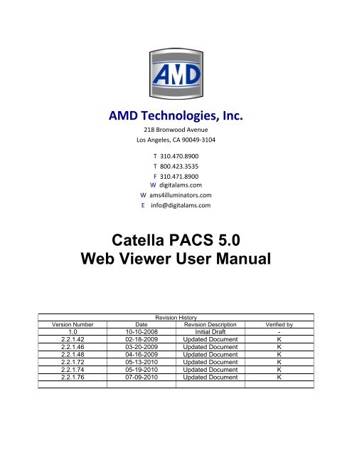 Catella PACS 5.0 Web Viewer User Manual