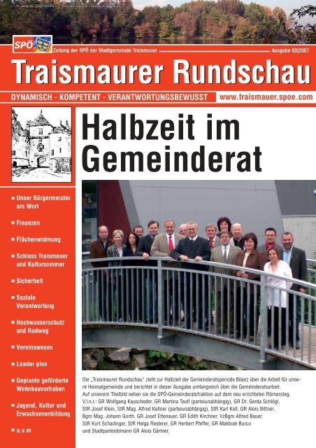 Halbzeit im Gemeinderat - SPÖ Traismauer