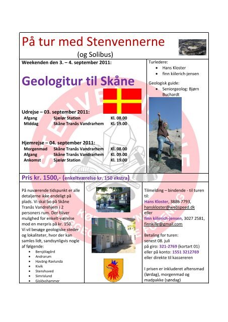 På tur med Stenvennerne Geologitur til Skåne