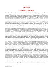 ARRIGO Lettera al Prof.Catella