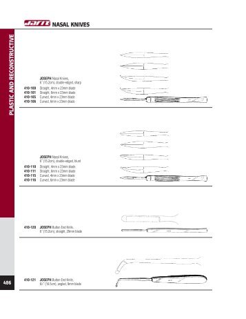 P LA STIC A N D R ECO N STR U CTIV E NASAL KNIVES