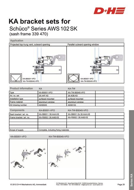 CDC bracket sets for - D+H Mechatronic