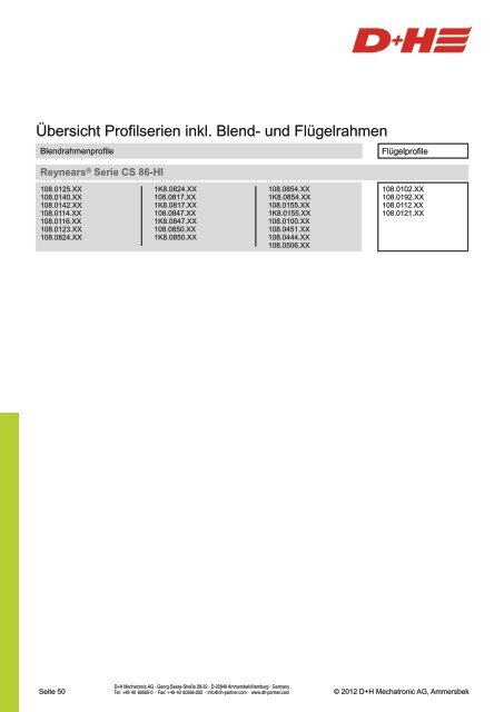 CDC Konsolensätze für - D+H Mechatronic