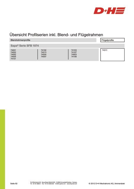 CDC Konsolensätze für - D+H Mechatronic