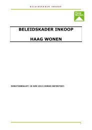 BELEIDSKADER INKOOP HAAG WONEN