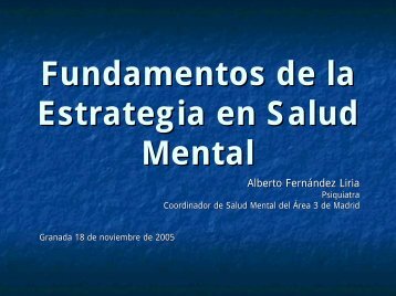 Fundamentos de la Estrategia en Salud Mental