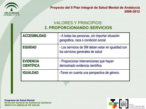 Dirección General de Asistencia Sanitaria SERVICIO ANDALUZ DE SALUD