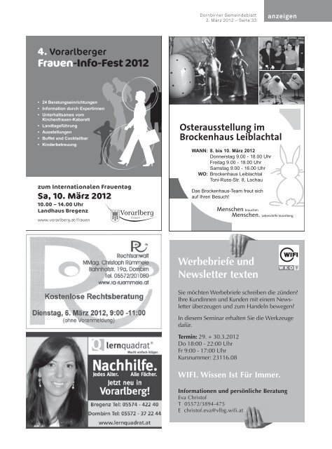 Dornbirner Gemeindeblatt KW 09 vom 02.03.2012