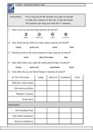 1. How much do you like doing science at school? 2. How ... - NEMP