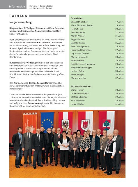 Dornbirner Gemeindeblatt KW 03 vom 20.01.2012