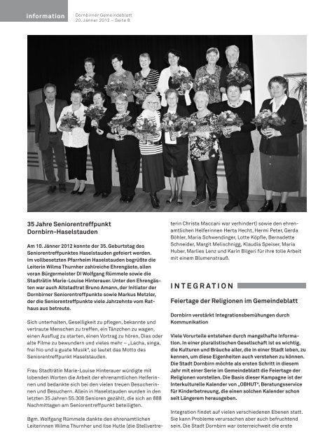 Dornbirner Gemeindeblatt KW 03 vom 20.01.2012