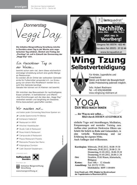 Dornbirner Gemeindeblatt KW 08 vom 25.02.2012