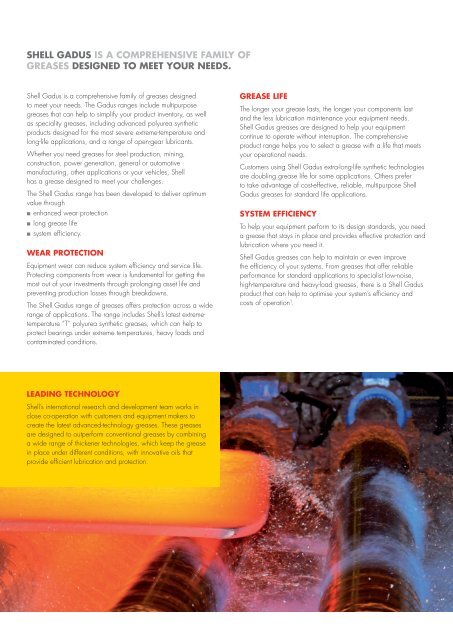 DESIGNED TO DO MORE JUST LIKE OUR GREASES – SHELL GADUS