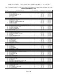 Listele cu operatorii economici, autovehiculele si ... - CNADNR