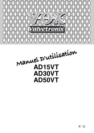 AD15V/AD30VT/AD50VT Owner's manual