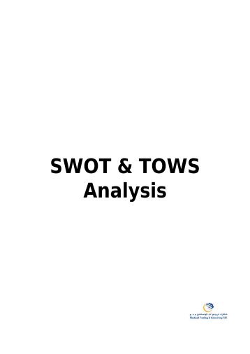 SWOT & TOWS Analysis - Shahzad Training & Consulting ...