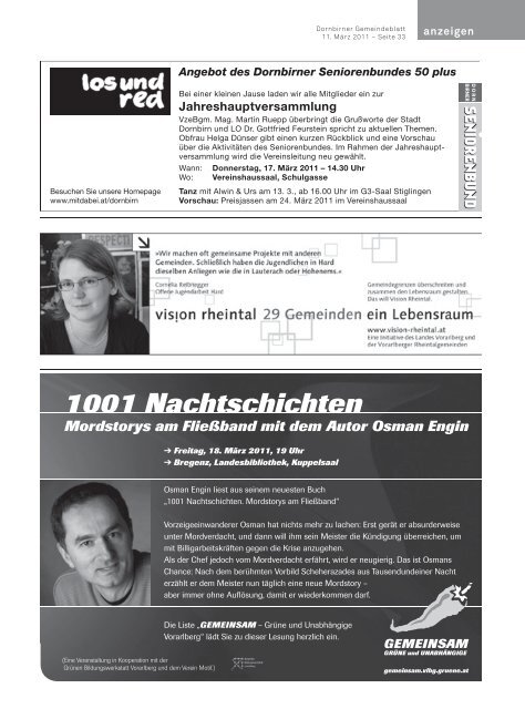 Dornbirner Gemeindeblatt KW 10 vom 11.03.2011