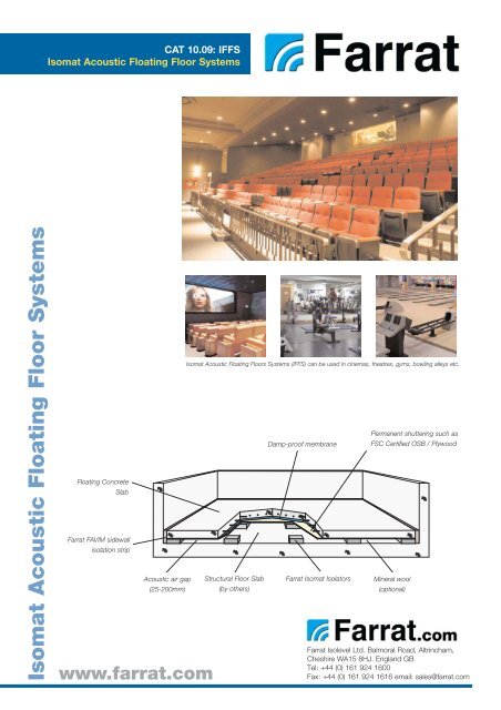 Isomat Acoustic Floating Floor Systems Www Farrat Com