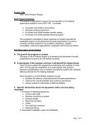 Page 1 of 2 Project Title UW1 103 E-Podium Project ... - UW Bothell