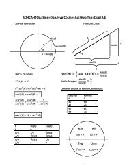 SOHCAHTOA Sine=Opp/Hyp Cosine=Adj/Hyp Tan=Opp/Adj ( ) ( )