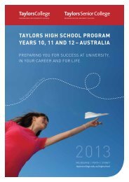 Download the 2013 High School flyer - Taylors College