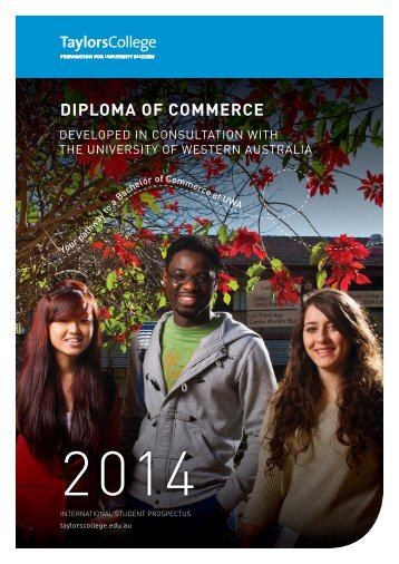 Download the 2014 Diploma of Commerce brochure - Taylors College