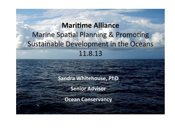 Sandra Whitehouse, Ph.D. - The Maritime Alliance
