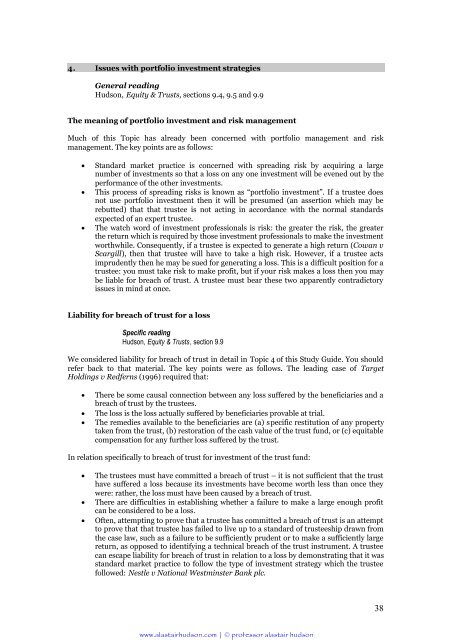 Advanced Equity and Trusts Law - alastairhudson.com