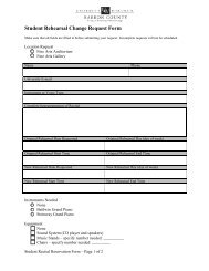 Student Rehearsal Change Request Form