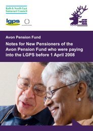 Notes for New Pensioners - Before 1 April 2008 - the Avon Pension ...