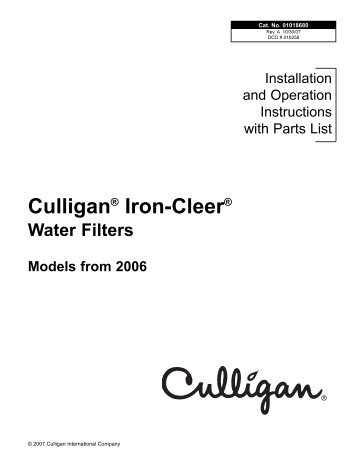 Culligan Iron-Cleer