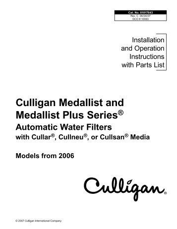 Used Kinetico Water Softener For Culligan Medallist Series Culligan Medallist Series Water Softener Parts Pictures