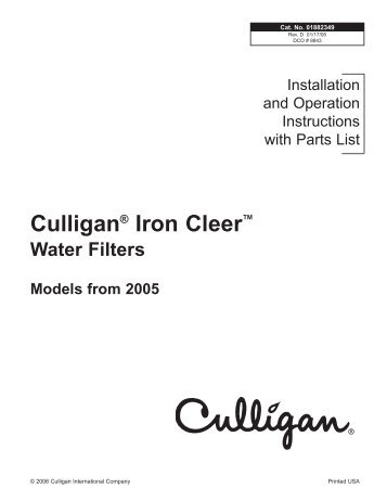 Culligan Iron Cleer