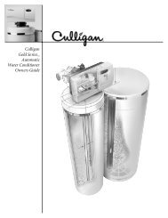 Culligan Gold Series Automatic Water Conditioner Owners Guide