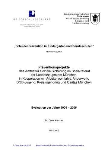 Schuldenprävention in Kindergärten und Berufsschulen