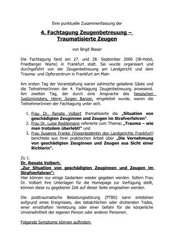 Traumatisierte Zeugen - zeugenbetreuung.de